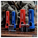 EVEREADY LED Flashlight Multi-Pack, Bright and Durable, Super Long Battery Life, Use for Emergencies, Camping, Outdoor, Batteries Included , Red,Blue,Bright White, 6.2" x 3.9" x 2.8"
