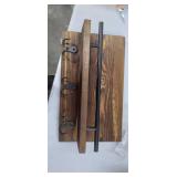 Soraken Wooden Key Holder for Wall Mail Shelf Sorter Organizer Wall Mounted with 3 Double Key Hooks for Keys, Bills, Glasses, etc, Decorative Key Rack Hangers for Entryway, Storage, Living Room