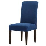 subrtex Dining Room Chair Slipcovers Parsons Chair Covers Sets Stretch Dining Chair Covers Removable Kitchen Chair Covers Chair Protector Covers for Dining Room,Restaurant,Hotel(4,Blue)
