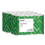 Amazon Brand - Solimo Basic Flex-Sheets Paper Towels, 12 Value Rolls, White, 150 Sheets per Roll (New Version)