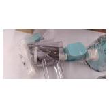 SEYODA Graters for Kitchen,Cheese Grater Efficient Vegetable Slicer with 3 Interchangeable Round Stainless Steel Blades,Easy to Clean Rotary Cheese Grater for Fruit,Vegetables,Nuts. (Blue)