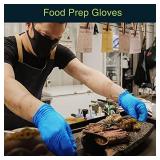 Blue Vinyl Disposable Gloves Large 50 Pack - Latex Free, Powder Free Medical Exam Gloves - Surgical, Home, Cleaning, and Food Gloves - 3 Mil Thickness