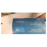 Blue Vinyl Disposable Gloves Large 50 Pack - Latex Free, Powder Free Medical Exam Gloves - Surgical, Home, Cleaning, and Food Gloves - 3 Mil Thickness