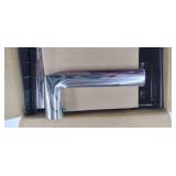 Kwikset 91540-024 Lisbon Door Handle Lever with Modern Contemporary Slim Square Design for Home Hallway or Closet Passage in Polished Chrome, 4.23" Grip Length