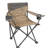 Coleman Company Big-N-Tall Topo Print Quad Chair, Tan/Brown, 19.5" x 24" x 38"