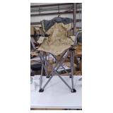 Coleman Company Big-N-Tall Topo Print Quad Chair, Tan/Brown, 19.5" x 24" x 38"