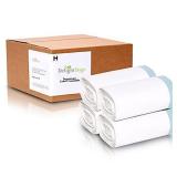 Compatible with Simple human Code H, 4 refill of 50 (200 Count), Eco-Friendly, White Custom Fit Drawstring Trash Bags, 8-9 Gallon, 30-35 Liter, 18.5" x 28", 1.2 Mil thick, Delight Bags are made in the