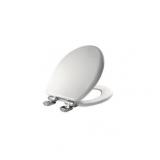 Bemis 9170CHSL000 Alesio II Round Closed Front Toilet Seat with Cover in White