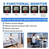 SIMPFIT Portable Stationary Pedal Exerciser for Senior - Folding Exercise Peddler Desk Bike with Electronic Screen for Arm and Leg Workout