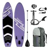 Premium Inflatable Stand Up Paddle Board (6 inches Thick) with Durable SUP Accessories & Carry Bag | Wide Stance, Surf Control, Non-Slip Deck, Leash, Paddle and Pump , Standing Boat for Youth & Adult