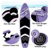 Premium Inflatable Stand Up Paddle Board (6 inches Thick) with Durable SUP Accessories & Carry Bag | Wide Stance, Surf Control, Non-Slip Deck, Leash, Paddle and Pump , Standing Boat for Youth & Adult