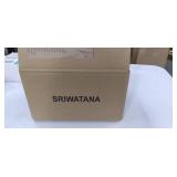 SRIWATANA Wooden Jewelry Box - 3 Layer Jewelry Organizer Wood Storage Case with 3 Drawers for Earring, Necklace, Bracelet, Rings - Carbonized Black