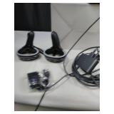 HTC Vive Cosmos VR virtual reality headset with speakers and 2 controllers powers on but untested