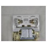 MORTISE LOCK WITH GLASS DOOR KNOBS SATIN NICKEL VINTAGE STYLE SKELETON KEY