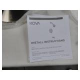 Kova brushed nickel shower head and tub spout with trim kit low pressure