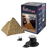 Hydor H2Show Aquarium Ornament Kit bubble maker Pyramid, White LED light