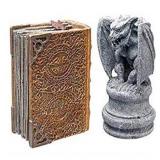 Hydor H2Show Magic World - Gargoyle and Book Aquarium Decoration Combo Pack