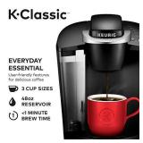 Keurig K-Classic Coffee Maker K-Cup Pod, Single Serve, Programmable, 6 to 10 oz. Brew Sizes, Black- Retail $144