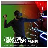 Elgato Green Screen - Collapsible Chroma Key Backdrop, Wrinkle-Resistant Fabric and Ultra-Quick Setup for background removal for Streaming, Video Conferencing, on Instagram, TikTok, Zoom, Teams, OBS- 