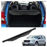 Marretoo for Dodge Caliber Cargo Cover 2007-2011 2012 Black Retractable Trunk Security Shield Shade for Dodge Caliber Accessories- Retail $69.79