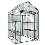 Home-Complete HC-4202 Walk-In Greenhouse- Indoor Outdoor with 8 Sturdy Shelves-Grow Plants, Seedlings, Herbs, or Flowers In Any Season-Gardening Rack- Retail $74.27