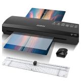 Zuukoo Laminator, Laminator Machine for A3/A4/A5/A6, 4 in 1 Termal Laminator with ABS Anti-Jam Technology, Paper Trimmer, Corner Rounder, 20 Pouches, 13 Inches Max Width for Home Office School