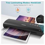 Zuukoo Laminator, Laminator Machine for A3/A4/A5/A6, 4 in 1 Termal Laminator with ABS Anti-Jam Technology, Paper Trimmer, Corner Rounder, 20 Pouches, 13 Inches Max Width for Home Office School