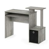 FURINNO Econ Multipurpose Home Office Computer Writing Desk, French Oak Grey