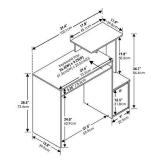 FURINNO Econ Multipurpose Home Office Computer Writing Desk, French Oak Grey