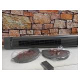 Oscillating Tower Fan Remote Control Quiet Stand Up Bedroom Home Office Black