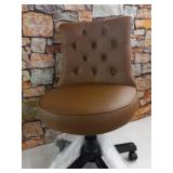 Bush Business Arden Lane Mid Back Office Chair, Saddle Tan Leather- Retail $238