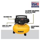 DEWALT Pancake Air Compressor, 6 Gallon, 165 PSI (DWFP55126)- Retail $179