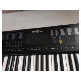 RockJam 61 Portable Electronic Keyboard with Key Note Stickers, Power Supply and Simply Piano App Content, Compact (RJ361)- Retail $69