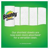 Bounty Quick-Size Paper Towels, 12 Family Rolls = 30 Regular Rolls