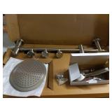 PULSE ShowerSpas 1089-BN Lanai Shower System with 8" Rain Showerhead, 5-Function Hand Shower, 3 Body Spray Jets, Adjustable Slide Bar, Brushed Nickel- Retail $219