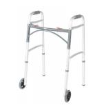 Drive Medical 10210-1 Deluxe 2-Button Folding Walker with Wheels