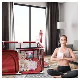 Bouncats Baby Playpen,Kids Large Playard, Kids Baby Ball Pitwith 40PCS Pit Balls,Indoor & Outdoor Kids Activity Center,Infant Safety Gates with Breath- Retail $103