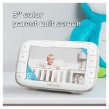 Motorola Video Baby Monitor - 2 Wide Angle HD Cameras with Infrared Night Vision and Remote Pan, Tilt, Zoom - 5-Inch LCD Color Display with Split Screen View, Room Temperature and Sound Alert MBP50-G2