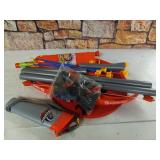 CAPTAIN CHAOWING Bow and Arrow for Kids, Archery Toy Set, 2 Bows & 1 Blowing Bow & 12 Arrows & 5 Quivers & Standing Target, Outdoor Toys for Children Boys Girls