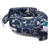 My Brest Friend Original Nursing Posture Pillow, Navy Bluebells, Regular