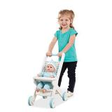 Melissa & Doug Mine to Love Wooden Play Stroller for Dolls-Stuffed Animals - White (18âH x 8âW x 11âD Assembled)- Retail $40