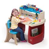 Step2 Deluxe Art Master Kids Desk | Assembles In Min, Multi/None, Model Number: 702500- Retail $99