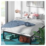 Zinus Van 16 Inch Metal Platform Bed Frame with Steel Slat Support / Mattress Foundation, King