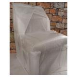 Amazon Brand â Rivet Contemporary Dining Chair with Brass Metal Base, 34"H, Chalk- Retail $175