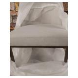 Amazon Brand â Rivet Contemporary Dining Chair with Brass Metal Base, 34"H, Chalk- Retail $175