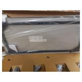 Amazon Basics 24 x 48 Inch Rectangular School Activity Kids Table, Ball Glide Legs, Adjustable Height 19-30 Inch, Grey and Black