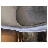 Meridian Furniture Owen Collection Modern | Contemporary Velvet Upholstered Counter Stool with Polished Gold Metal Legs, Set of 2, 23" W x 21" D x 40" H, Grey- Retail $441