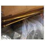 Meridian Furniture Owen Collection Modern | Contemporary Velvet Upholstered Counter Stool with Polished Gold Metal Legs, Set of 2, 23" W x 21" D x 40" H, Grey- Retail $441