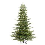 Puleo International 6 1/2 ft. Pre-lit Aspen Green Fir Artificial Christmas Tree 500 UL listed Clear Lights- Retail:$204.99 APG-65C5