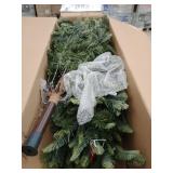 Puleo International 6 1/2 ft. Pre-lit Aspen Green Fir Artificial Christmas Tree 500 UL listed Clear Lights- Retail:$204.99 APG-65C5